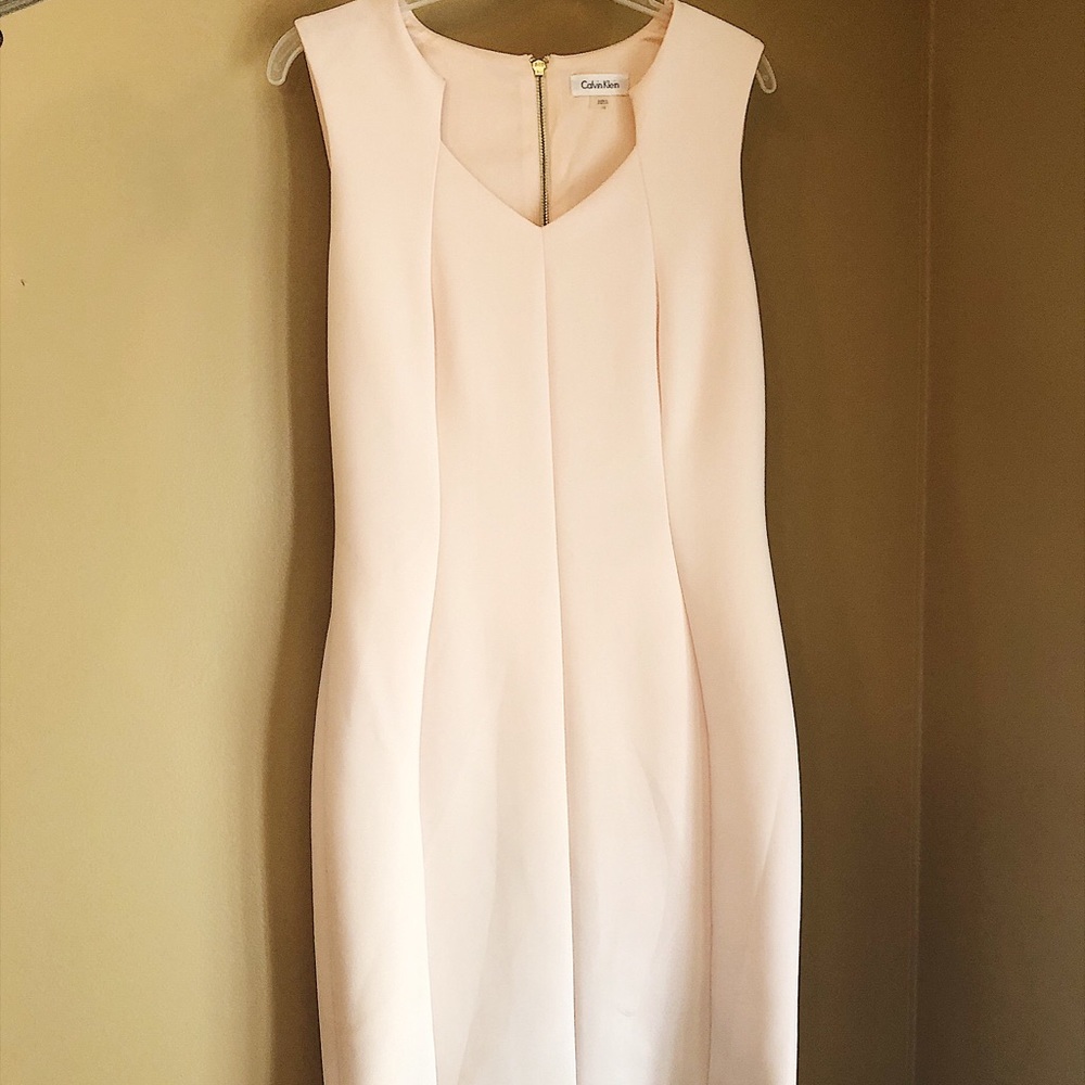 Calvin Klein light pink cocktail dress